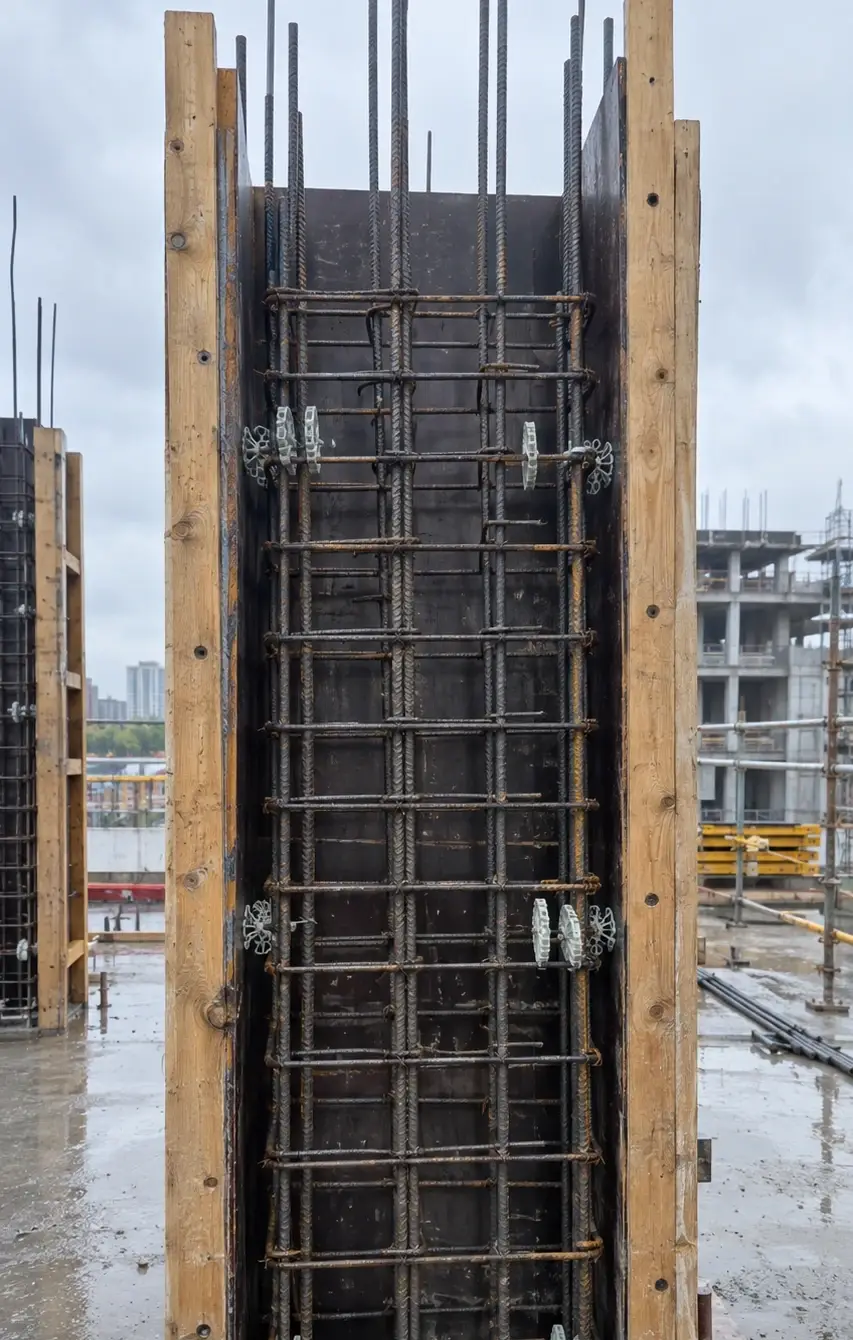 The same column reinforcement photo with the Thanex stamp turned off.